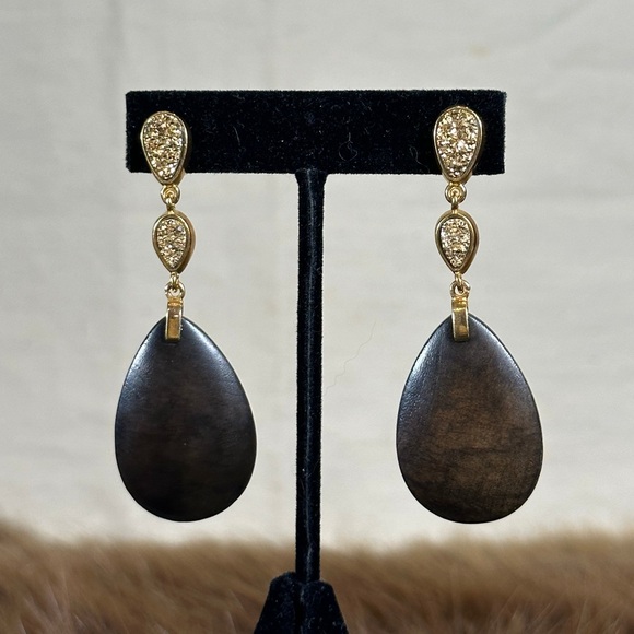 Mahogany Druzzy Earrings - Picture 3 of 3